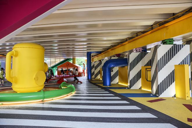 爆改破桥洞化身“多巴胺”梦核公园苏州河城市微更新空间成网红打卡地(图3)